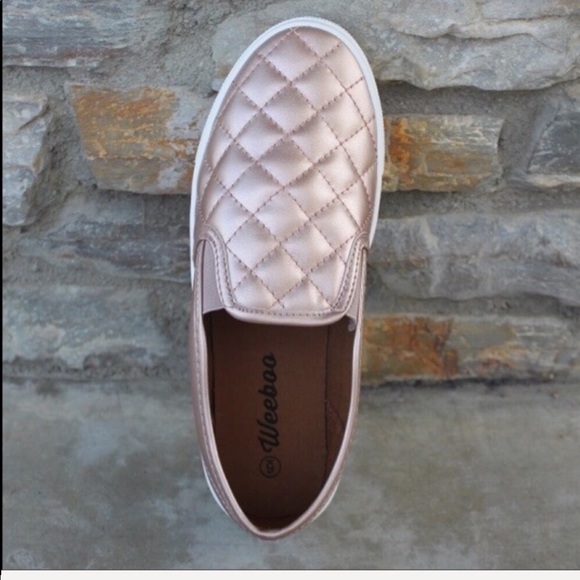 Champagne Quilted Sneakers - Picture 4 of 4